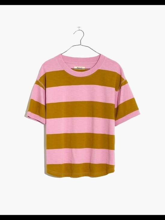 Madewell Tops - Madewell Everyday Crop Tee in Rugby Stripe. 
